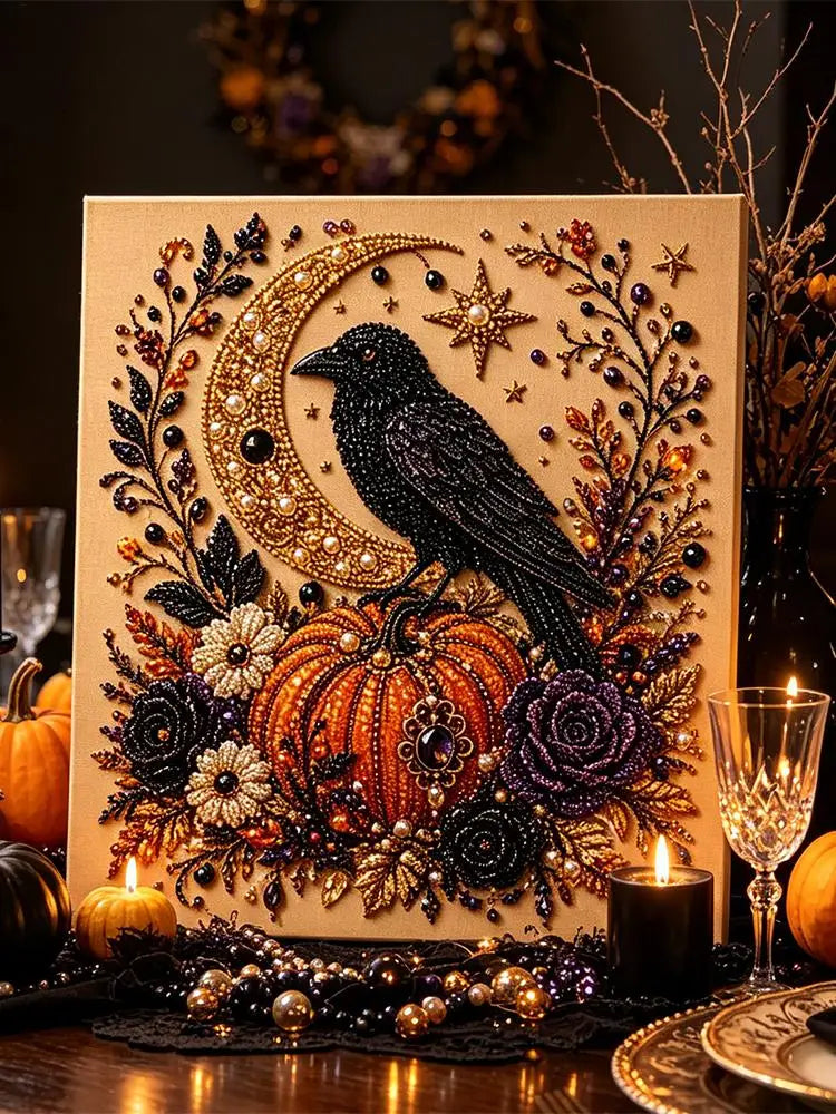 Halloween Ghost Pearl Painting Kit | DIY 3D Glow Mosaic Craft
