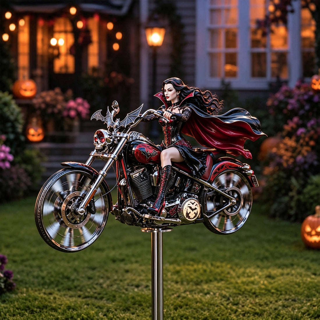 🏍️ Spooky Yard Upgrade – BikerSpooky™ Halloween Windmill | Limited-Time Deal 🎃