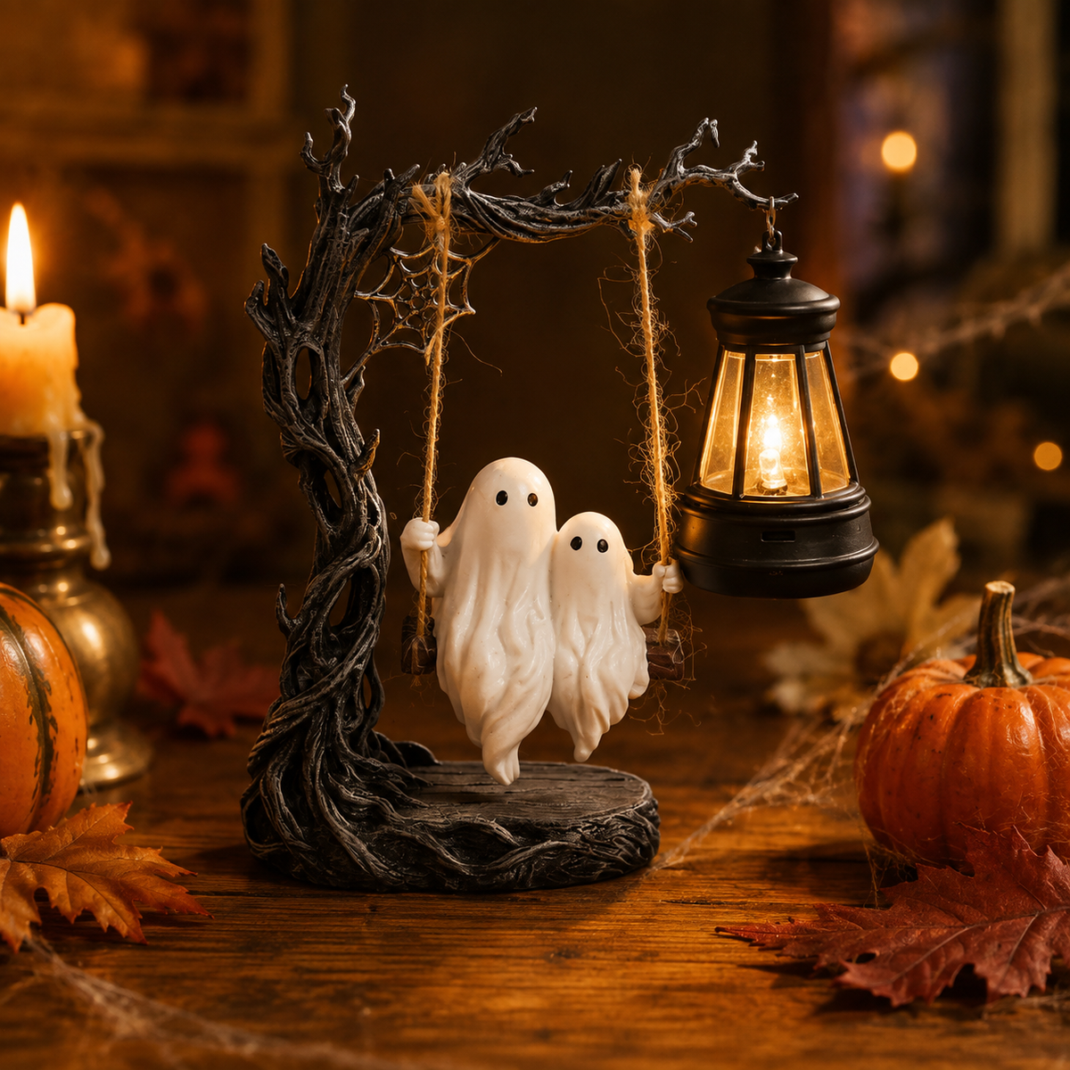🎃 42% OFF – Light-Up Halloween Swing Figurine | 4 Spooky Characters & Warm Lantern Glow 👻✨