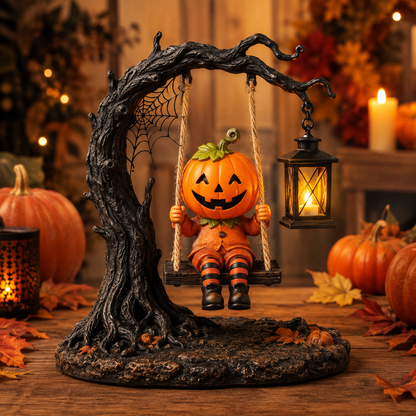 🎃 42% OFF – Light-Up Halloween Swing Figurine | 4 Spooky Characters & Warm Lantern Glow 👻✨
