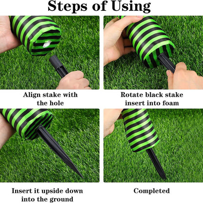 Halloween Decorations Outdoor Witch Legs Yard Stakes, 18.5" Witch Halloween Graveyard Lawn, Yard, Prop and Patio Decorations