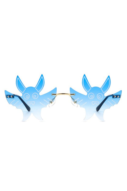 Frameless Party Gremlin Shape Novelty Sunglasses