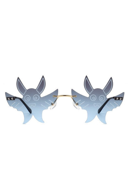 Frameless Party Gremlin Shape Novelty Sunglasses