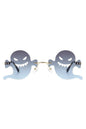 Rimless Devil Shape Tinted Party Sunglasses