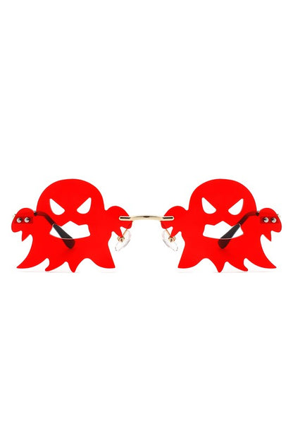 Rimless Scary Party Ghost Sunglasses