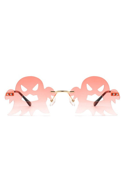 Rimless Scary Party Ghost Sunglasses