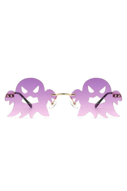 Rimless Scary Party Ghost Sunglasses