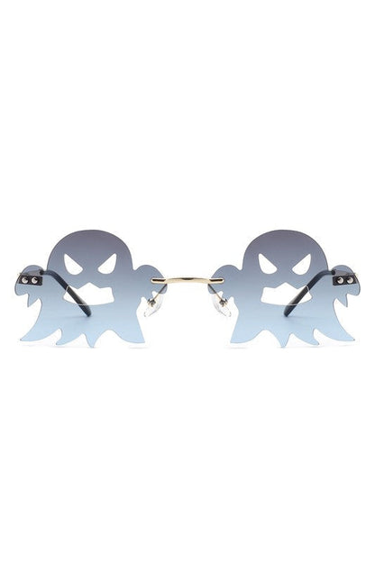 Rimless Scary Party Ghost Sunglasses
