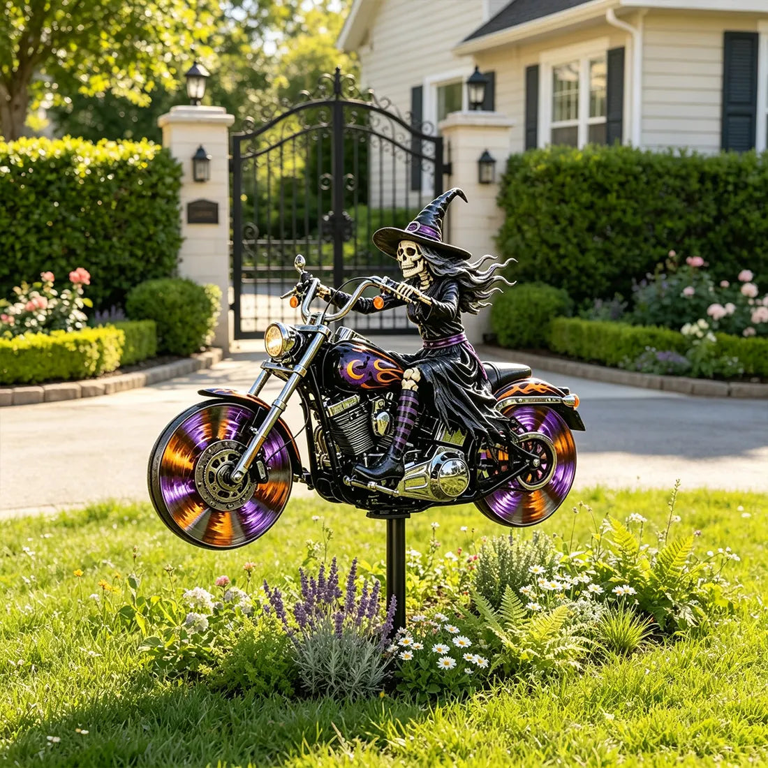 🏍️ Spooky Yard Upgrade – BikerSpooky™ Halloween Windmill | Limited-Time Deal 🎃