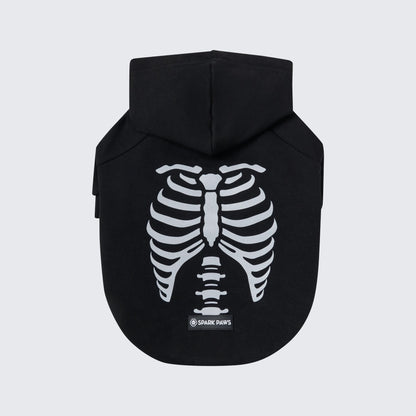 Halloween Dog Hoodie - Reflective Skeleton