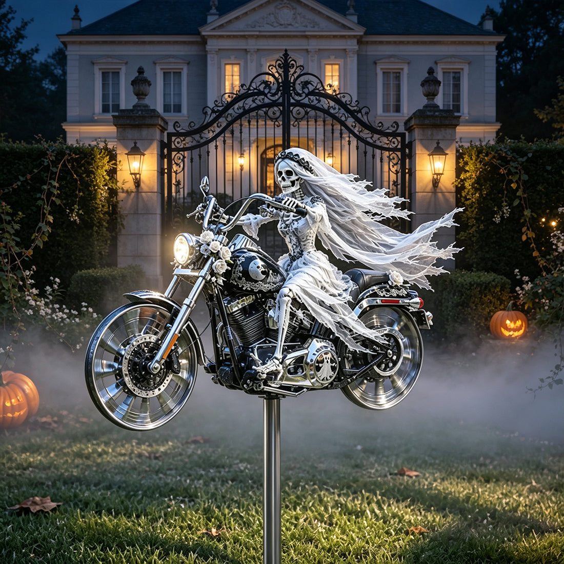 🏍️ Spooky Yard Upgrade – BikerSpooky™ Halloween Windmill | Limited-Time Deal 🎃