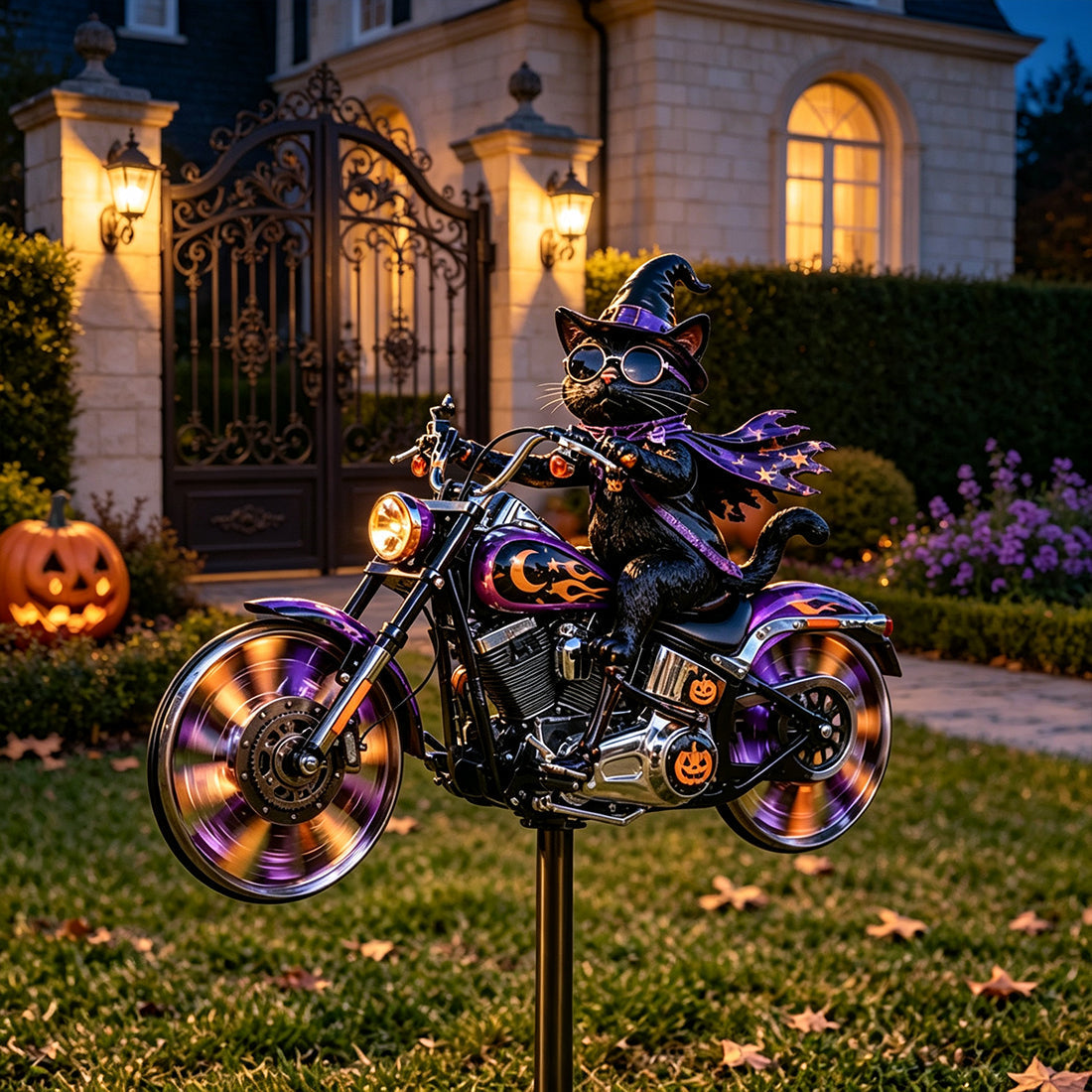 🏍️ Spooky Yard Upgrade – BikerSpooky™ Halloween Windmill | Limited-Time Deal 🎃