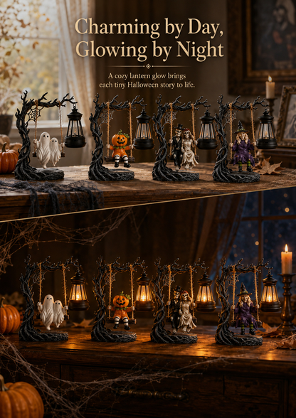 🎃 42% OFF – Light-Up Halloween Swing Figurine | 4 Spooky Characters & Warm Lantern Glow 👻✨