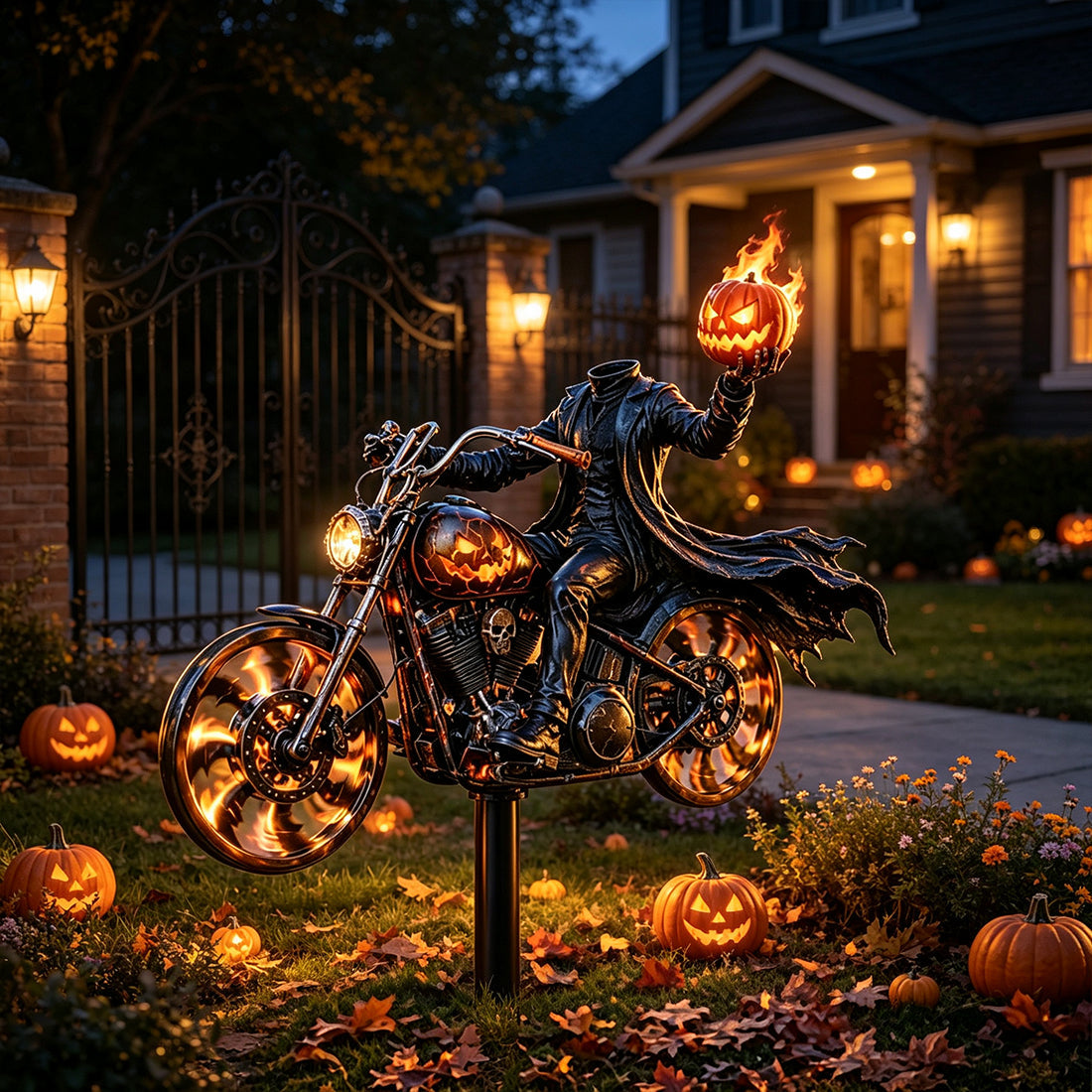 🏍️ Spooky Yard Upgrade – BikerSpooky™ Halloween Windmill | Limited-Time Deal 🎃