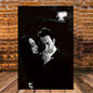 1pc Gomez & Morticia Addams Poster - Gothic Horror Decor - Addams Family Vampire Couple Canvas Art Print - Ready-to-Hang Wrapped Canvas Frame - for Go