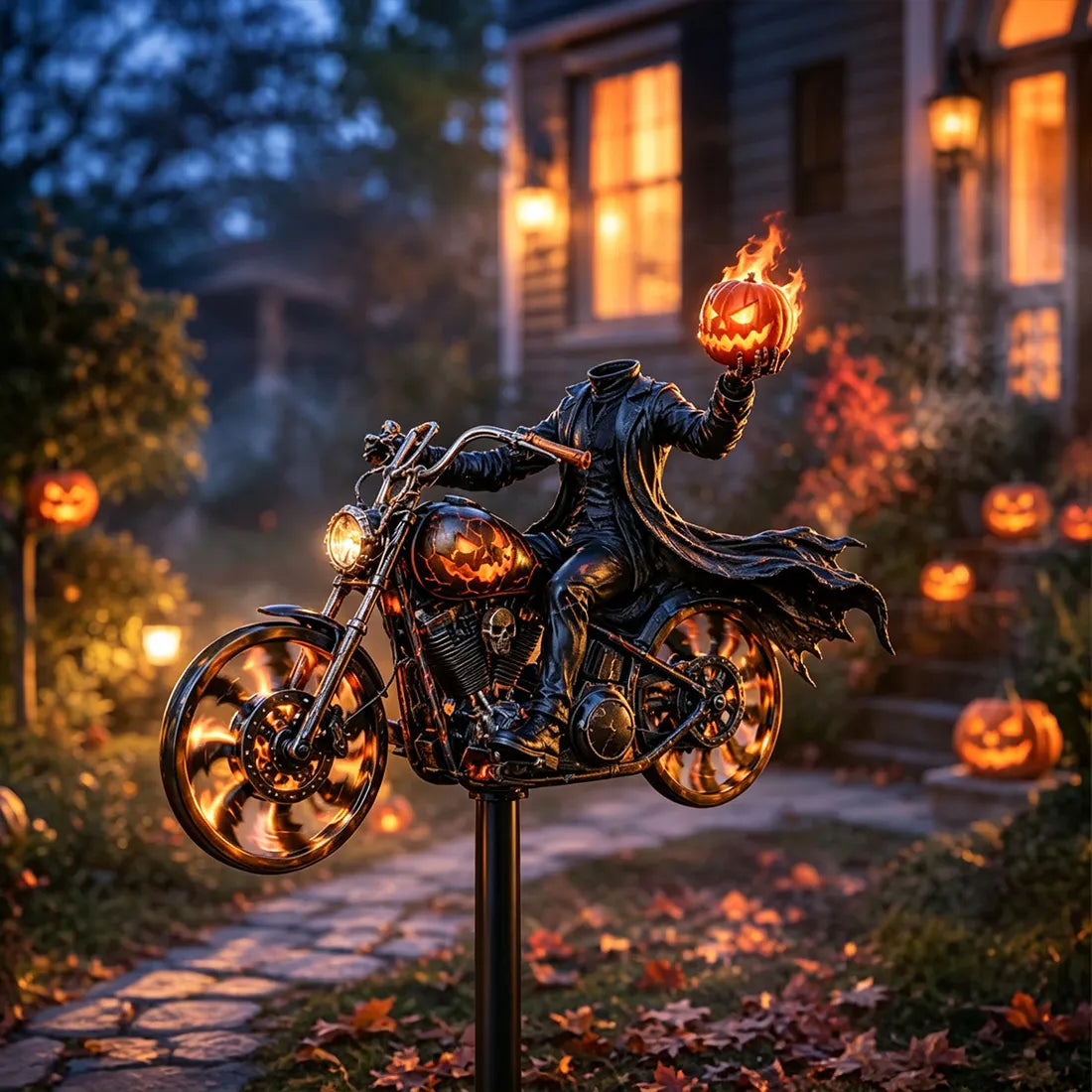 🏍️ Spooky Yard Upgrade – BikerSpooky™ Halloween Windmill | Limited-Time Deal 🎃