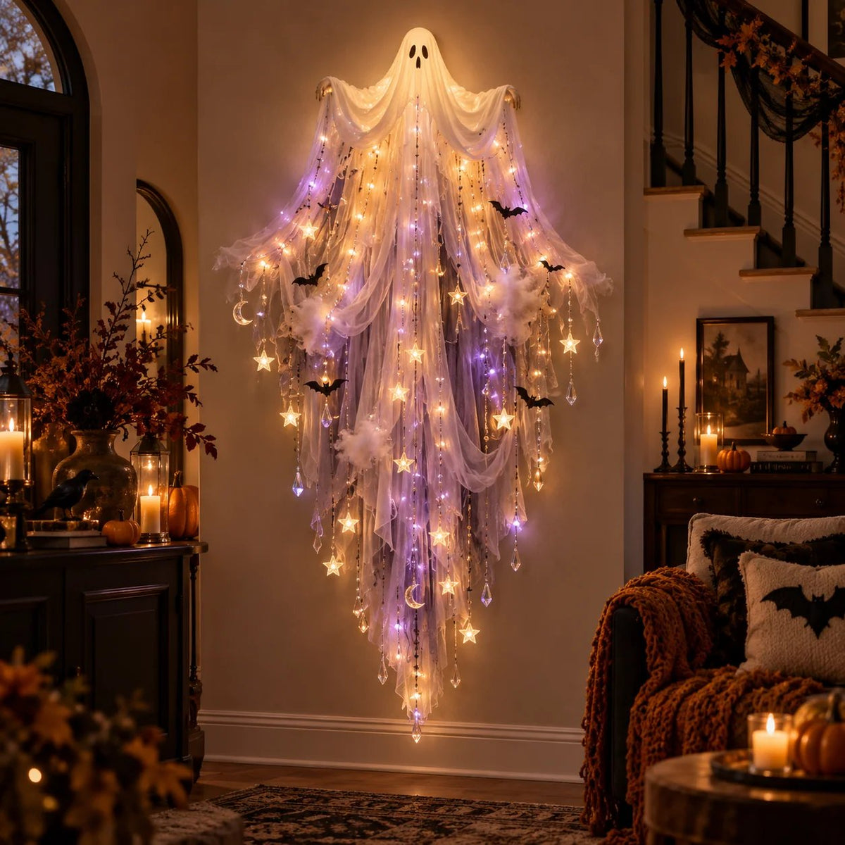 ✨ Limited-Time 51% OFF | Elegant Halloween Cascade Wall Lights – Gothic Glow for Your Home