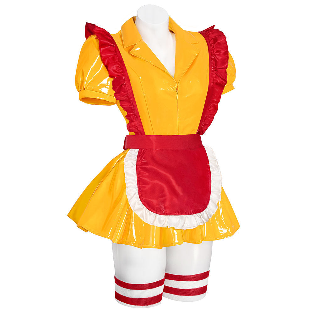 2 Broke Girls Max Fast‑Food Waitress Cosplay Costume Custom‑Made for Halloween Comic‑Con