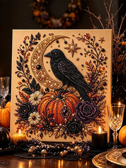 Halloween Ghost Pearl Painting Kit | DIY 3D Glow Mosaic Craft