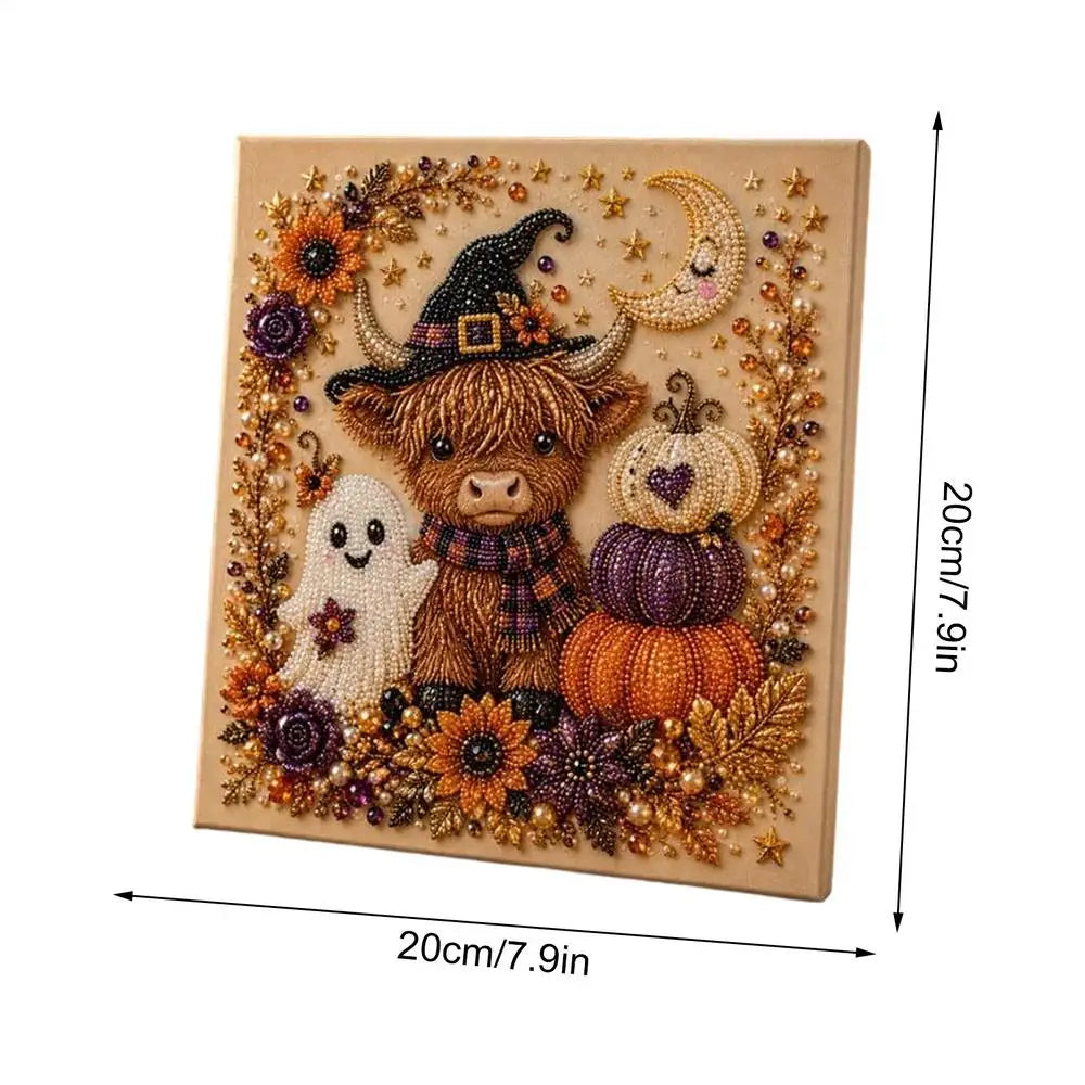 Halloween Ghost Pearl Painting Kit | DIY 3D Glow Mosaic Craft