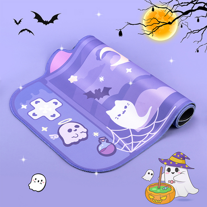 Cute Halloween Ghost Switch Design Mousepad 80x40cm (32 x 16 Inches)