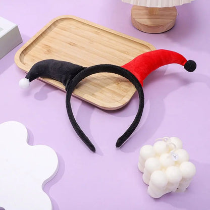 Cute Two Color Clown Headband Exaggerated Costume Accessories Halloween Devil