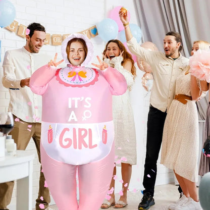 Pink & Blue Baby Inflatable Family Halloween Costume