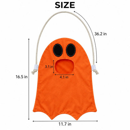 Halloween Ghost Trick or Treat Candy Bag with Shoulder Strap