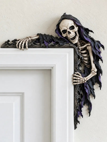 ⏰LAST DAY 50% OFF💀 Spooky Reaper Door Frame Corner Decor