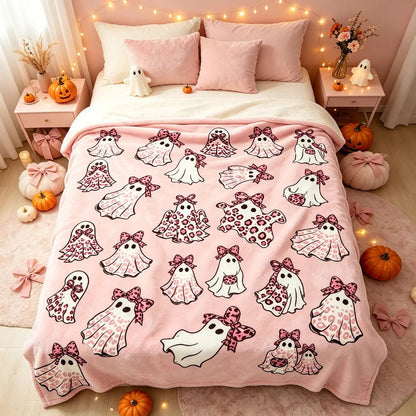 Halloween Cheetah Ghost Blanket