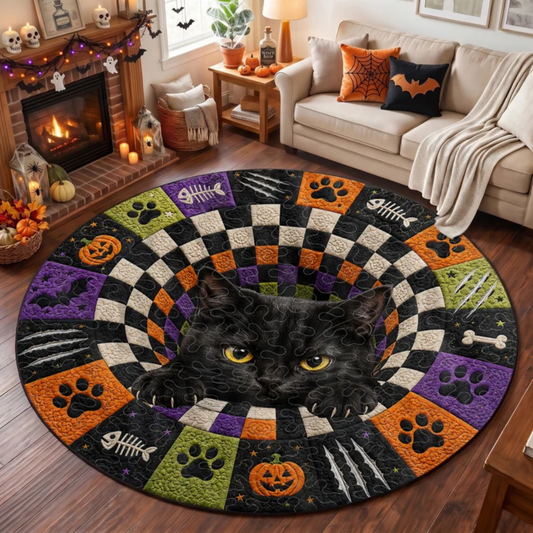 Chaotic Club Creepy Monster 3D Illusion Round Rug