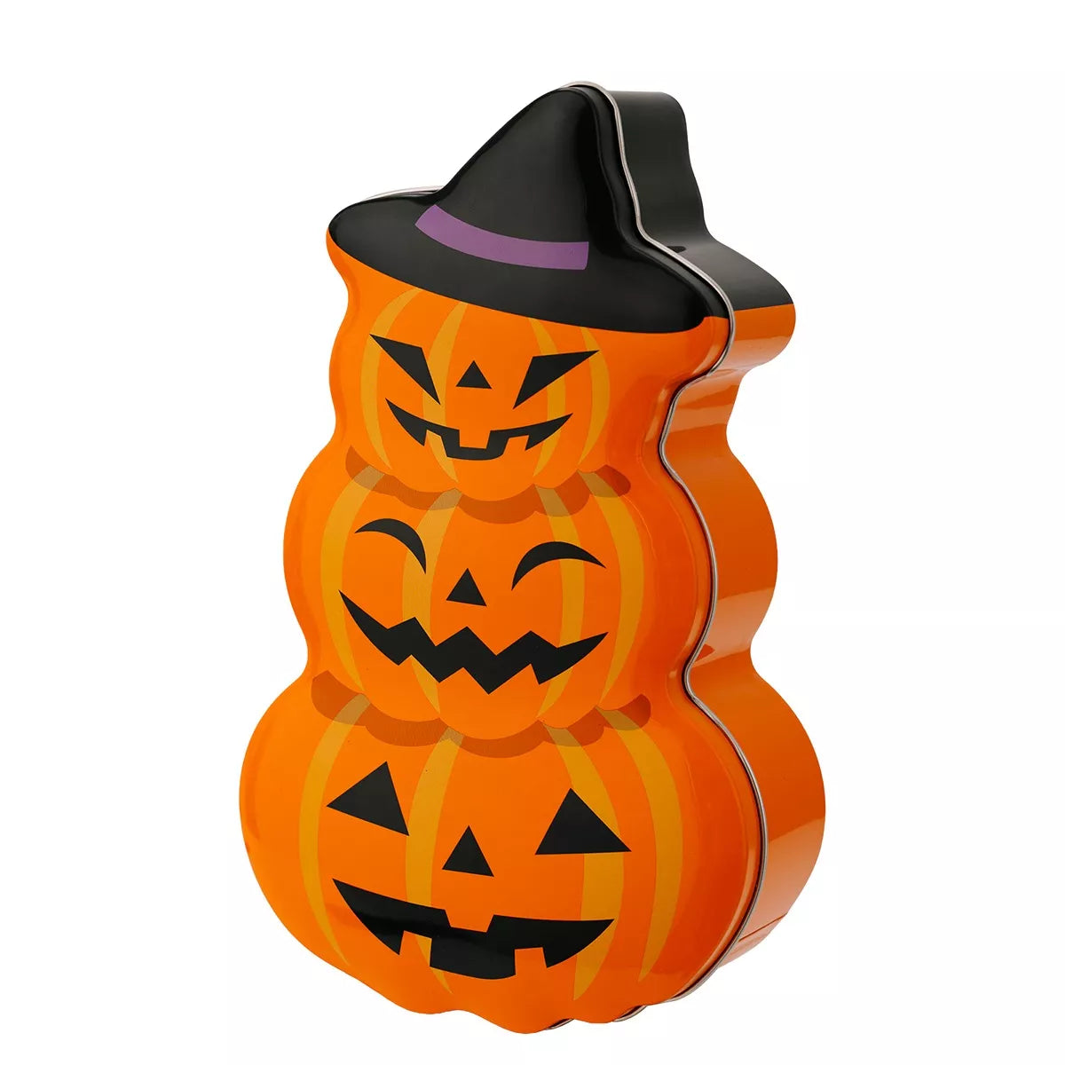 Halloween Jack-O'-Lantern Tin Storage Box