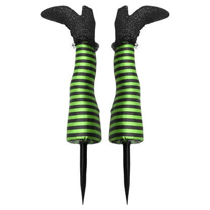 Halloween Decorations Outdoor Witch Legs Yard Stakes, 18.5" Witch Halloween Graveyard Lawn, Yard, Prop and Patio Decorations