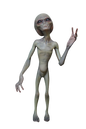 Alien Visitor Poseable Prop