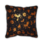 Metallic Halloween Black/Orange 16.5-inch Throw Pillow