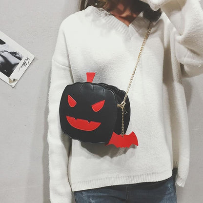 Jack-O-Lantern Pumpkin Crossbody Bag